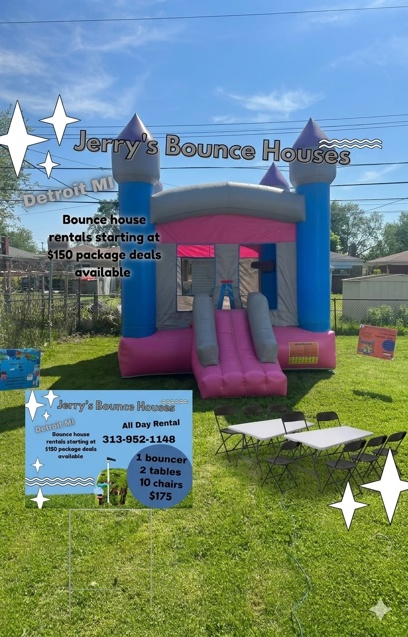 Pink Castle Bounce House