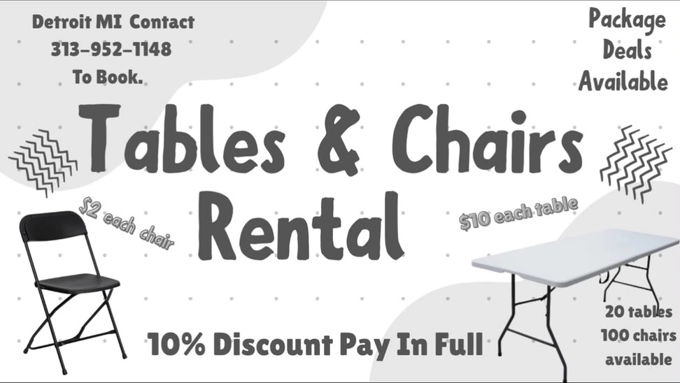 Tables & Chairs Rental